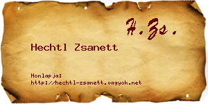 Hechtl Zsanett névjegykártya